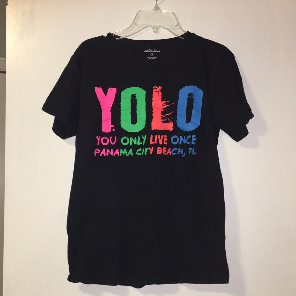 Alvin’s Island Black YOLO Graphic Tee